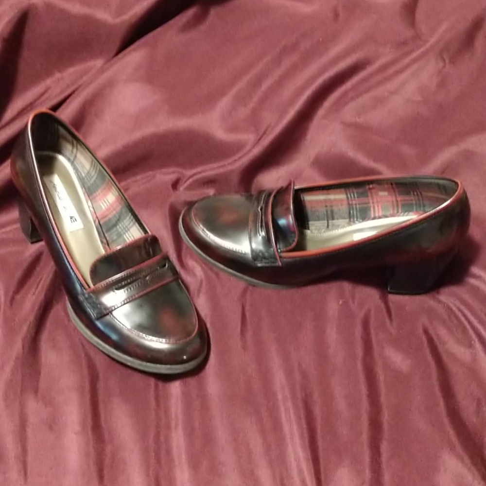 Burgandy/Black American Eagle Loafers Size 7